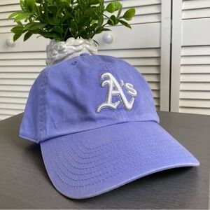 Oakland Athletics A’s Lavender Metallic Silver Baseball Cap / Hat